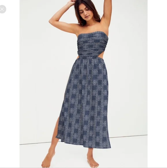 Free People | Dresses | Free People Womens Blue Peyton Maxi Dress Size M  Gently Used | Poshmark